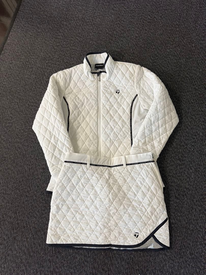 テーラーメイド 中綿キルティング ホワイト上下 M