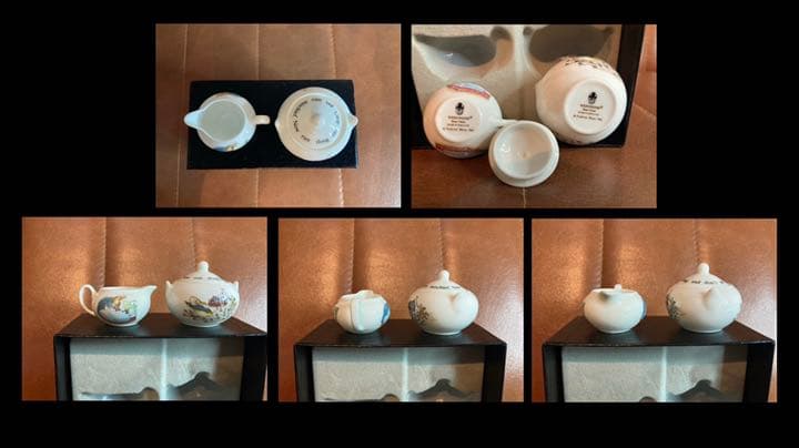 ウェッジウッド　ミニチュア　ピーターラビット　4箱セット　黒壷 