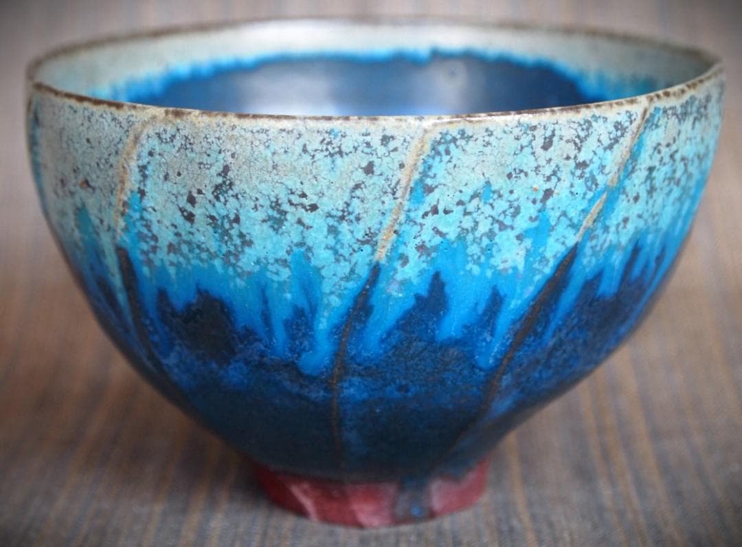 人気作家★金澤尚宜★面取り青茶碗★あよお