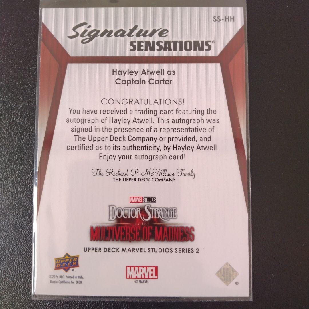 upper deck marvel ヘイリー アトウェル 直筆サインカード