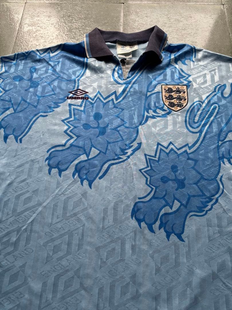 92-93 イングランド代表　アンブロ　3rdユニフォーム　正規品　ヴィンテージ