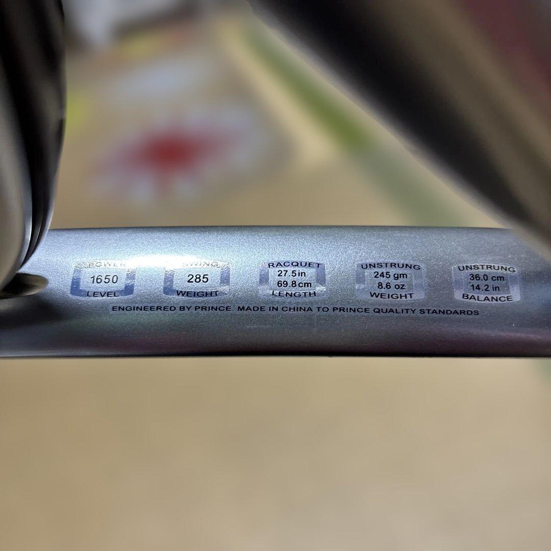 テニスラケット　Prince O3 SPEED PORT シルバー　グリップ1