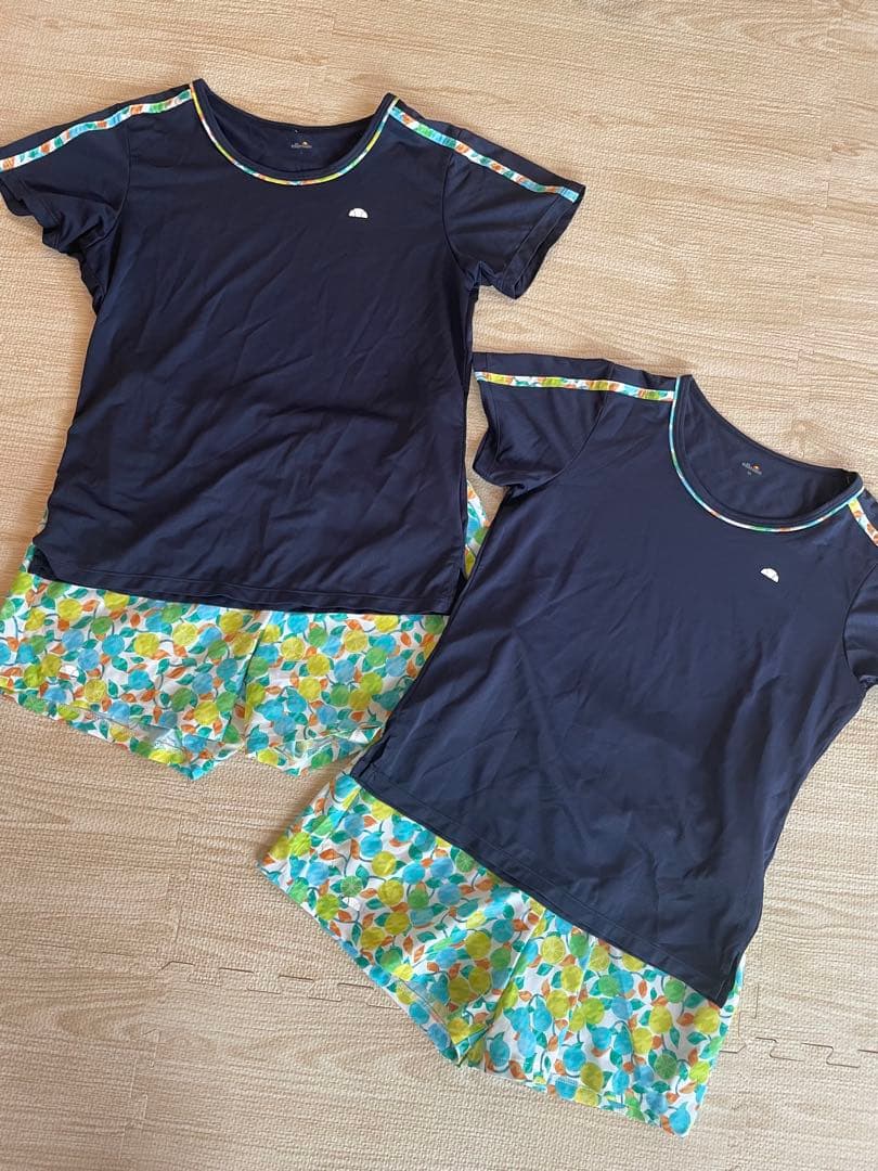 本日限定値下げ！　テニス　ウェア　上下セット　ペア　エレッセ　コーデ　M L