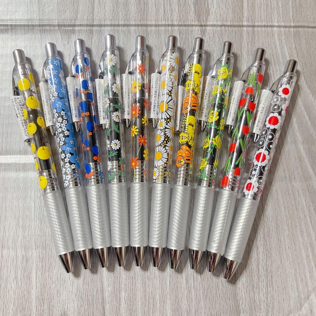 ぺんてる　アデリアレトロ　エナージェル　ボールペン　0.5mm 10本セット