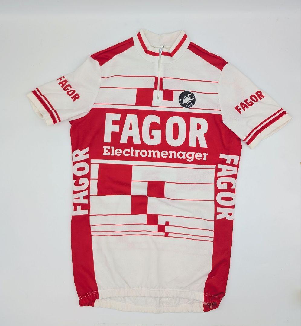 希少イタリア製 Castelli 男性用レトロ サイクルジャージ デッドストック