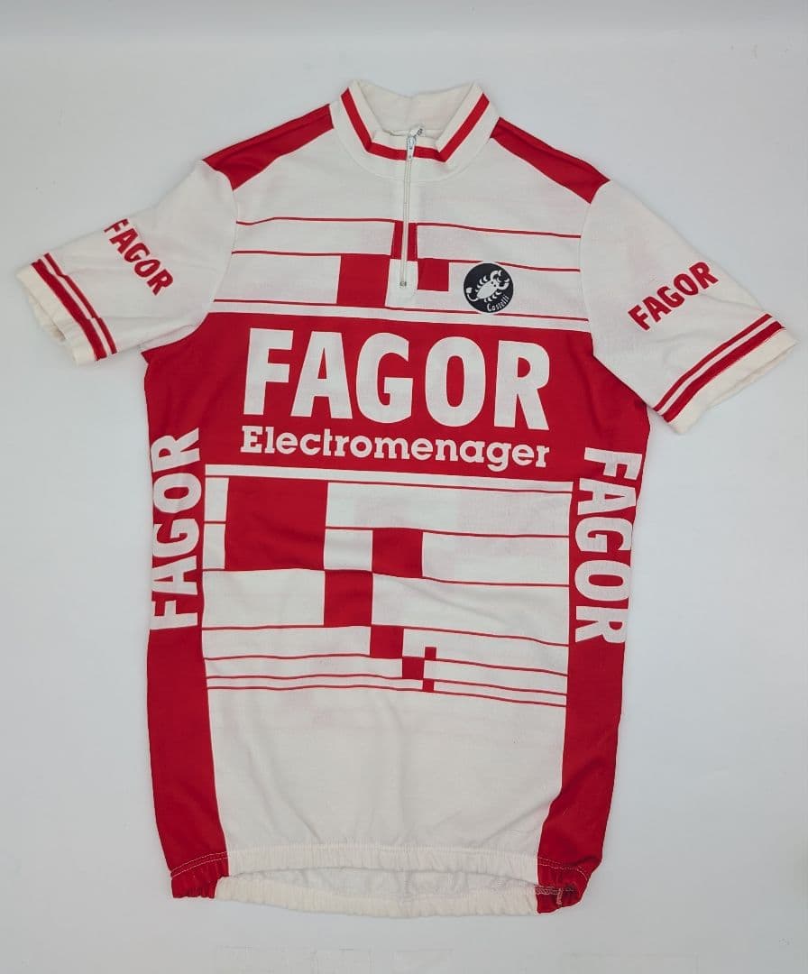 希少イタリア製 Castelli 男性用レトロ サイクルジャージ デッドストック