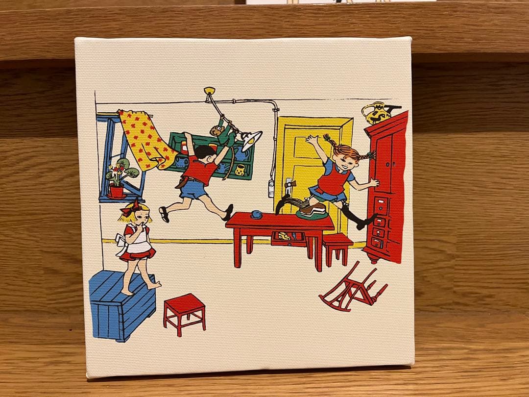 長靴下のピッピ　キャンバスアートパネル　3点セット