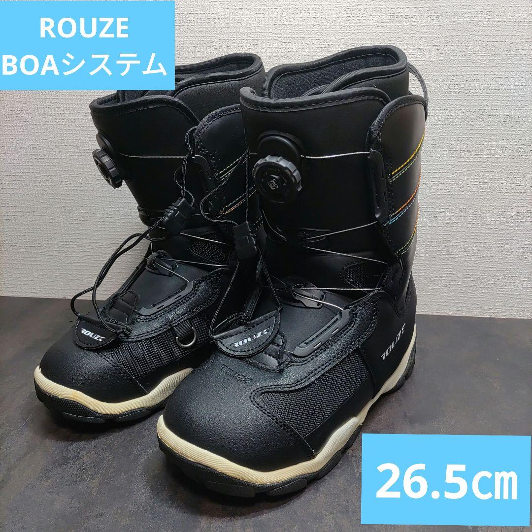 美品　スノーボードブーツ 26.5cm ROUZE ブラック/レインボーライン