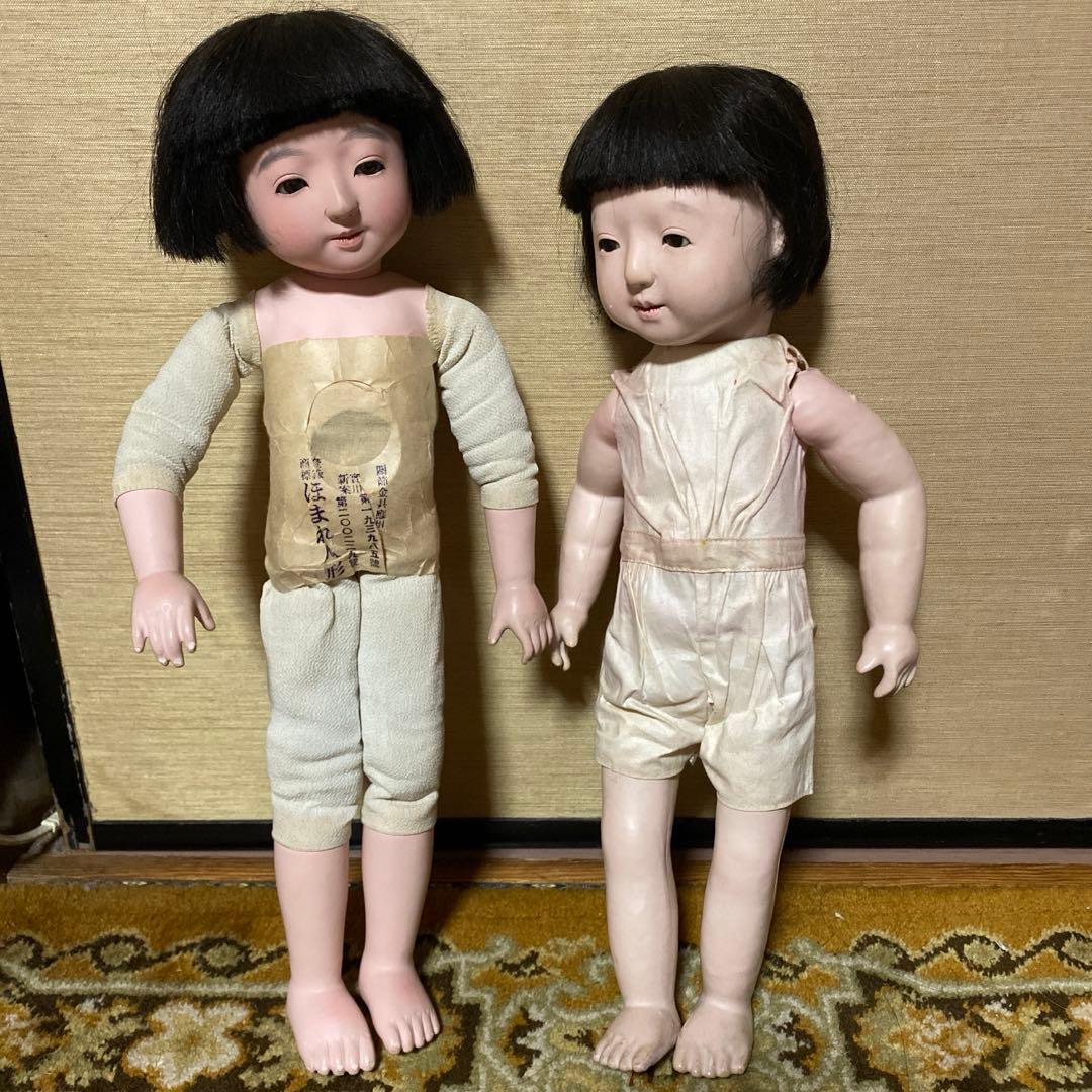 市松人形　希少　☆ほまれ人形☆　自由人形　４５ｃｍ　まつげ みつおれ　樫村瑞観？