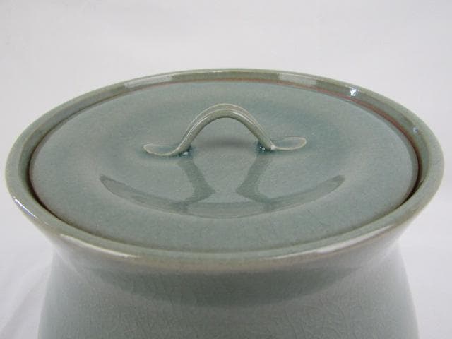 Y5-0824 ◇茶道具 高麗青磁 韓国 人間文化財 柳海剛(柳根瀅) 水指◇