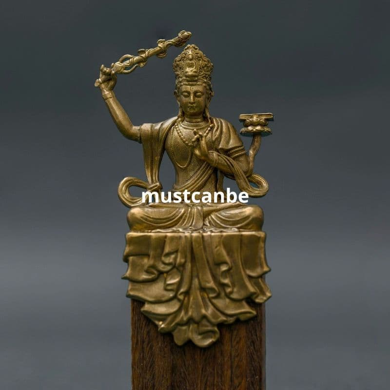 仏教美術 仏像 文殊菩薩仏像 銅製品 銅器 工芸品 置物