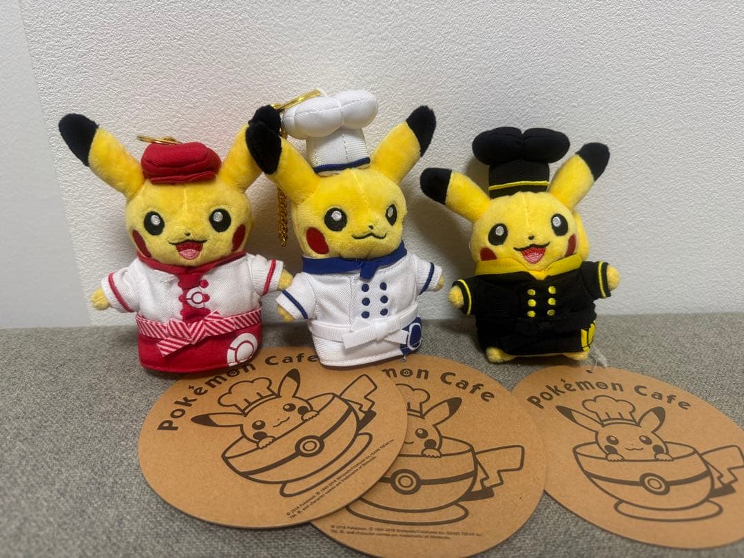 ポケモンカフェ 限定のピカチュウ3体セット