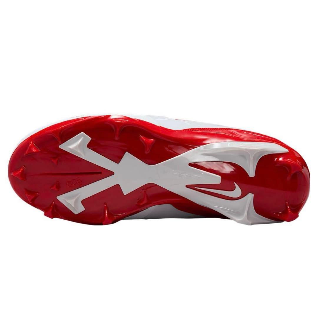 ナイキ 29 アルファメナス プロ アメフト スパイク シューズ 靴 白 赤