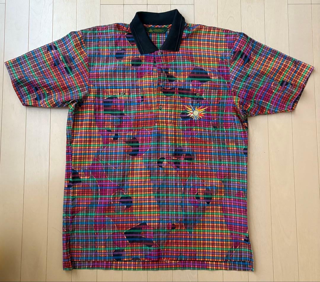 J's JUMBO ジャンボ尾崎 総柄　ポロシャツ 刺繍　サイズL