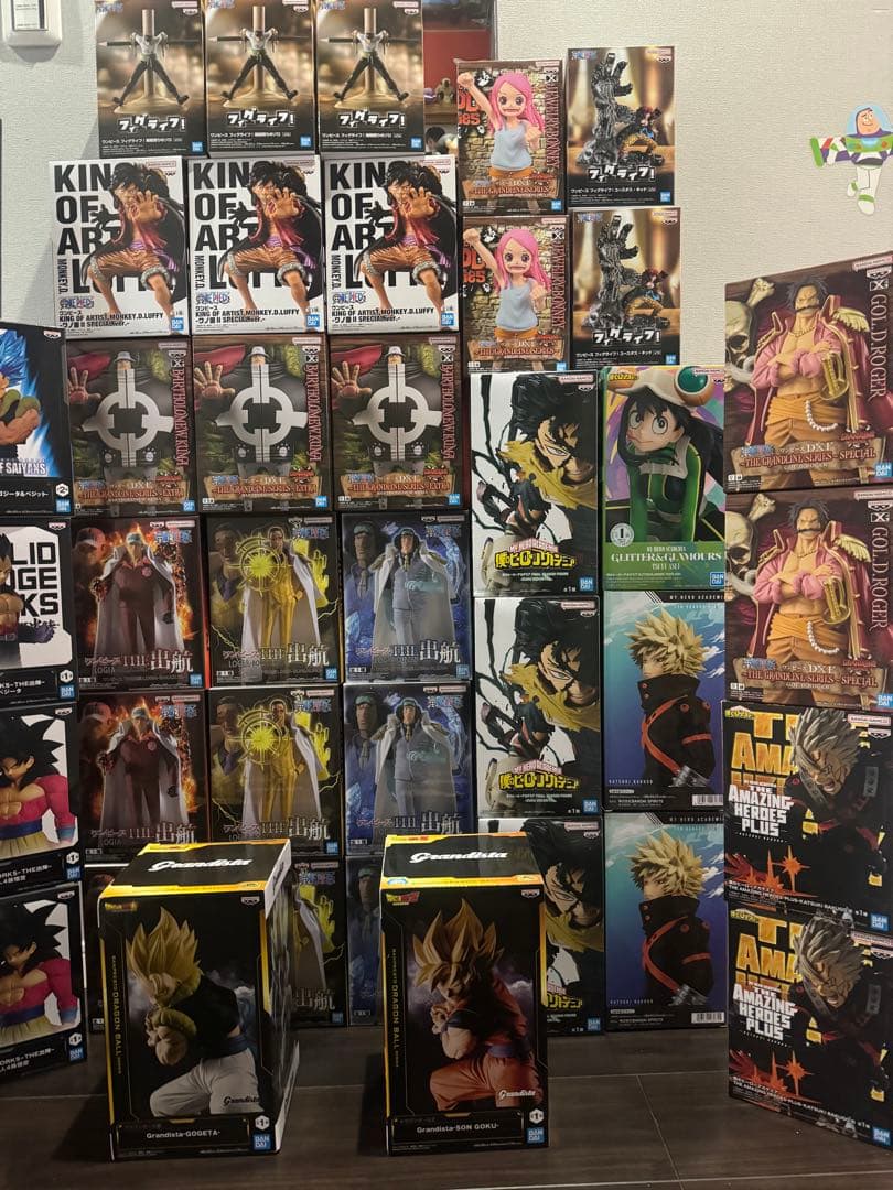 最新含ドラゴンボール、ワンピース、ヒロアカフィギュア43個セットまとめ売り