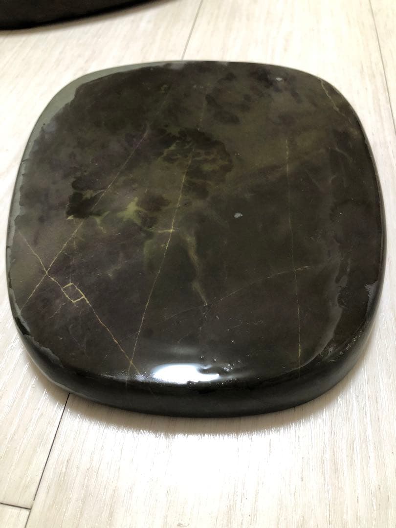 硯 旧老坑 青花 金綫 書道具硯　すずり 端溪硯 水岩 文房四寶 端渓硯