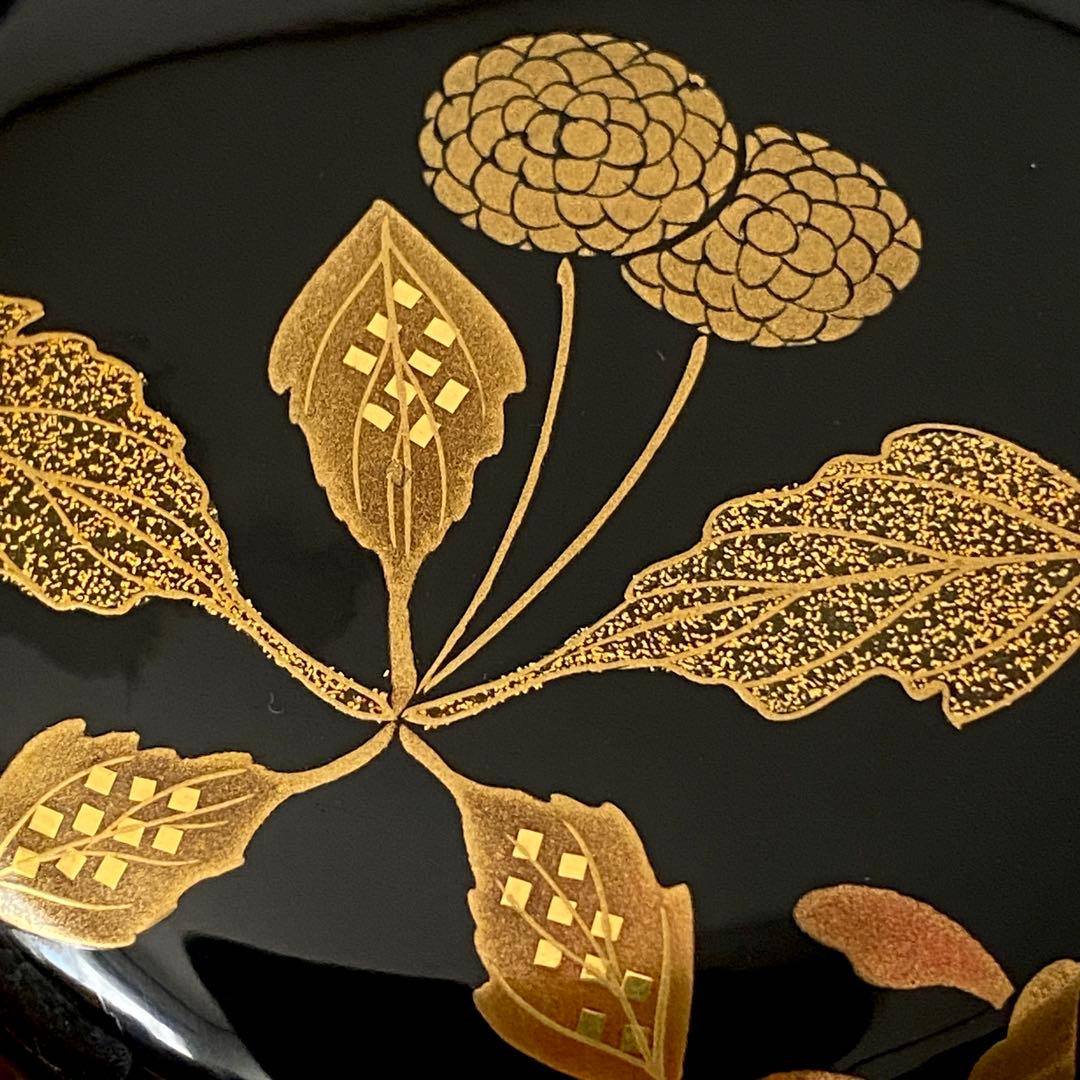 ◆茶平一斎 棗 春の草花 輪島塗 塗師 中棗 茶道具