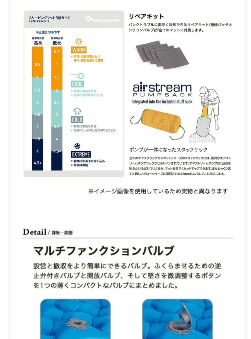 SEA TO SUMMIT イーサーライトXTエクストリームマット レクタン L