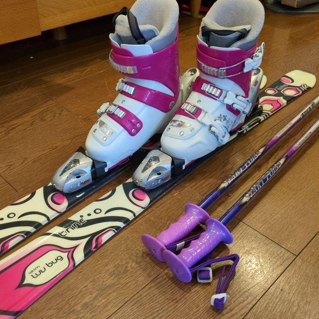 送料無料 K2 112cm ガールズ用スキーセット。ノルディカ20cmブーツ
