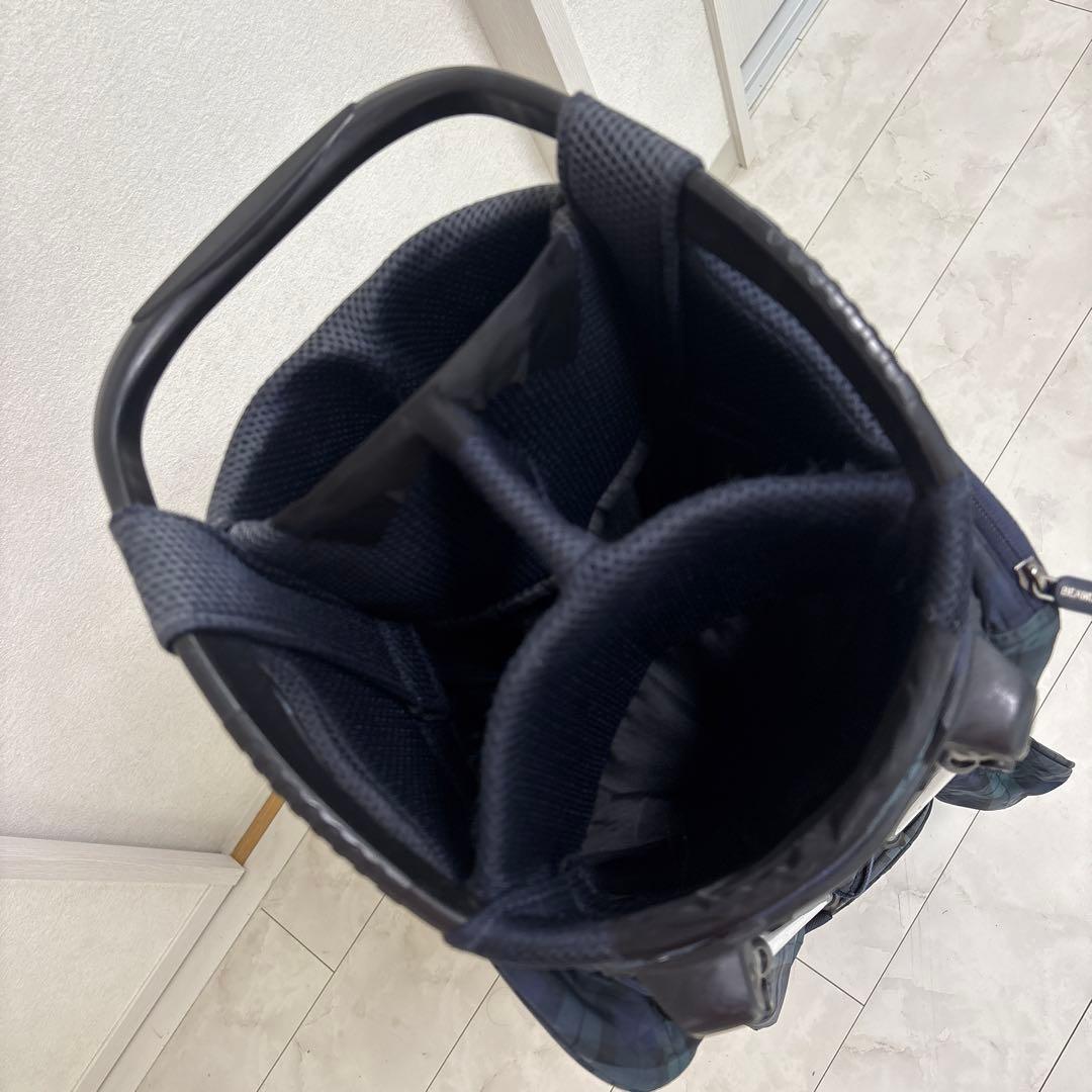 BEAMS GOLF スタンドキャディバッグ ネイビー・チェック