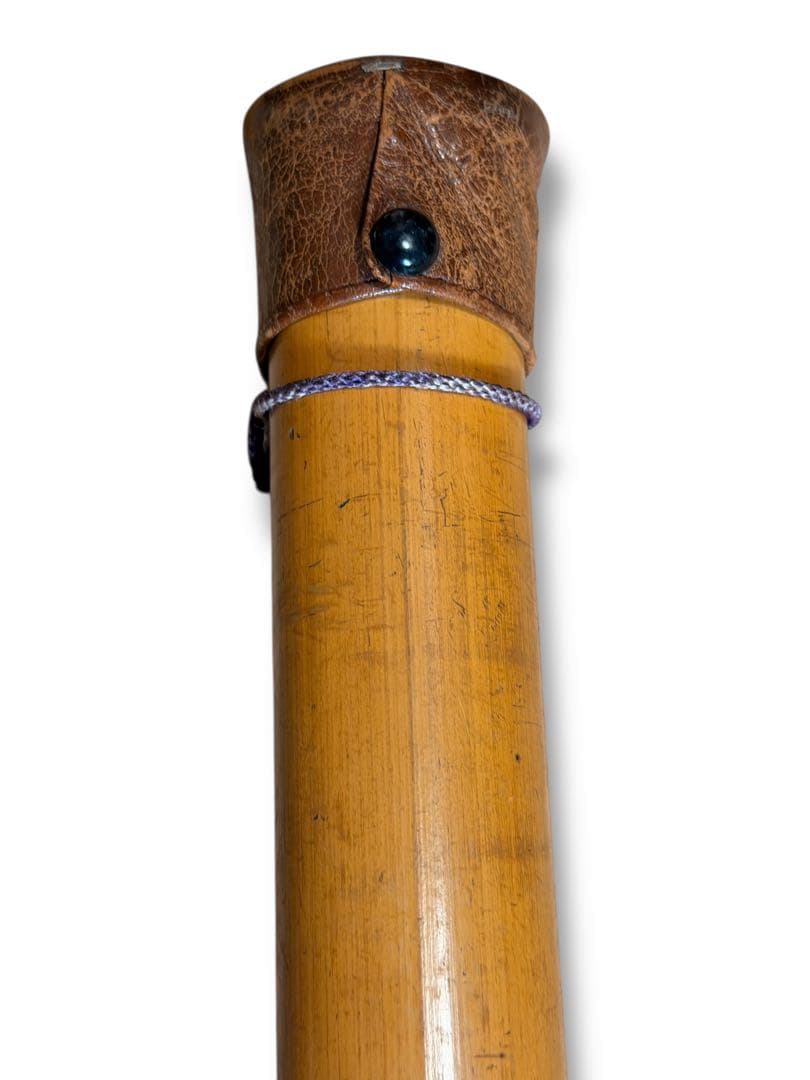 #尺八 一尺八寸管 在銘 5孔 2分割 和楽器 竹製　P-21