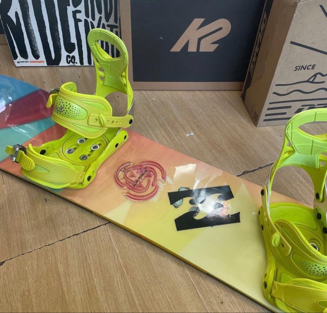 SALOMON×STELLA　希少130代　バイン付　スノーボードセット