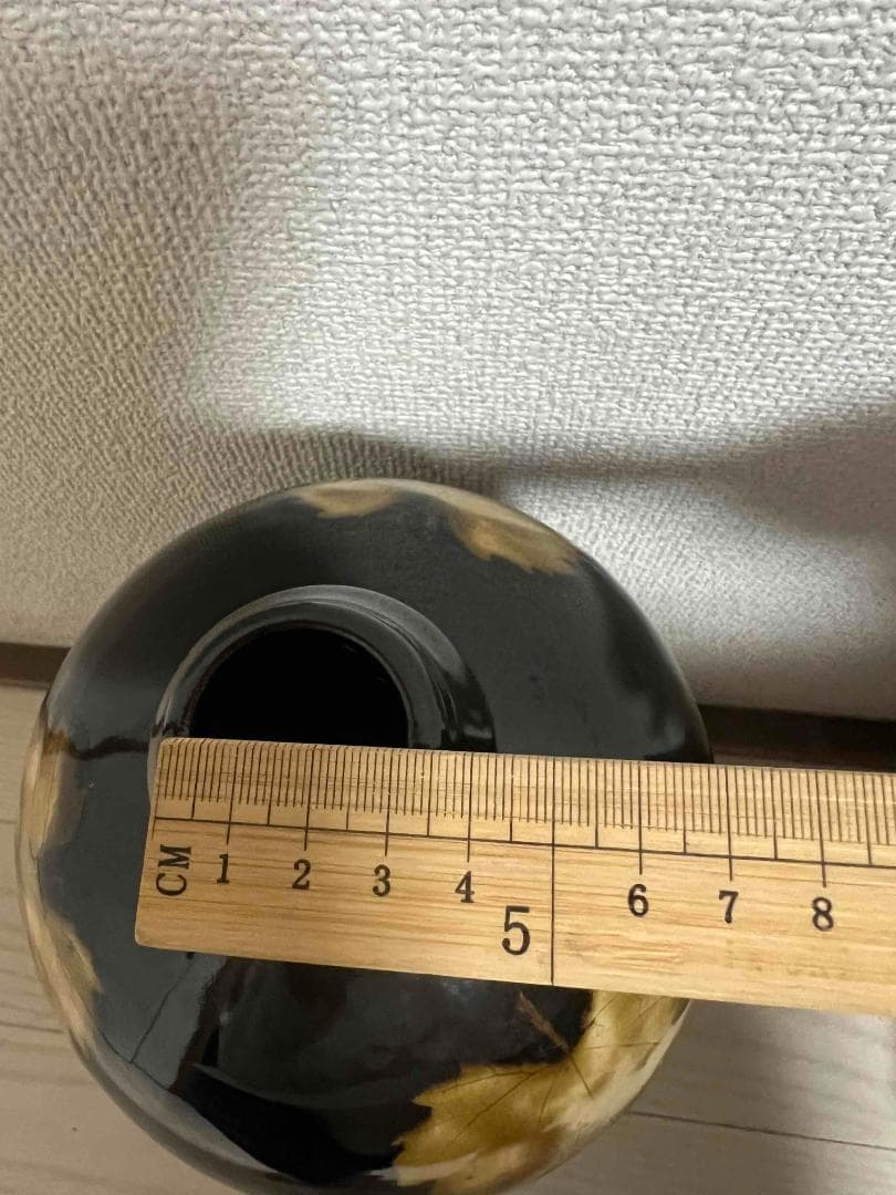 南宋時代　木葉天目大梅瓶 黑釉 吉州窯花瓶 大瓶 唐物　希少貴重(B-73)