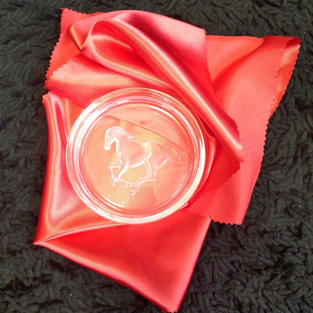 馬の彫刻 ガラス皿