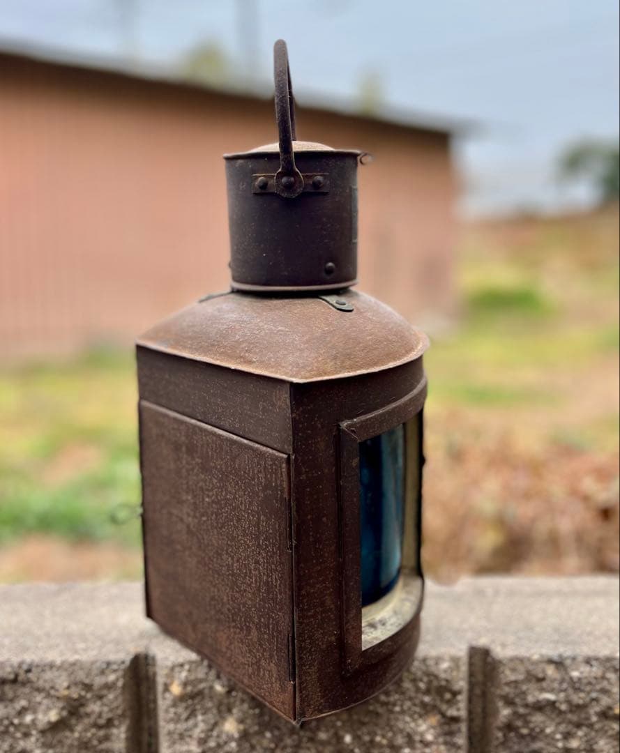 アンティーク　大日本大阪　衣笠製　船燈　船舶　信号　照明　灯り　ランプ