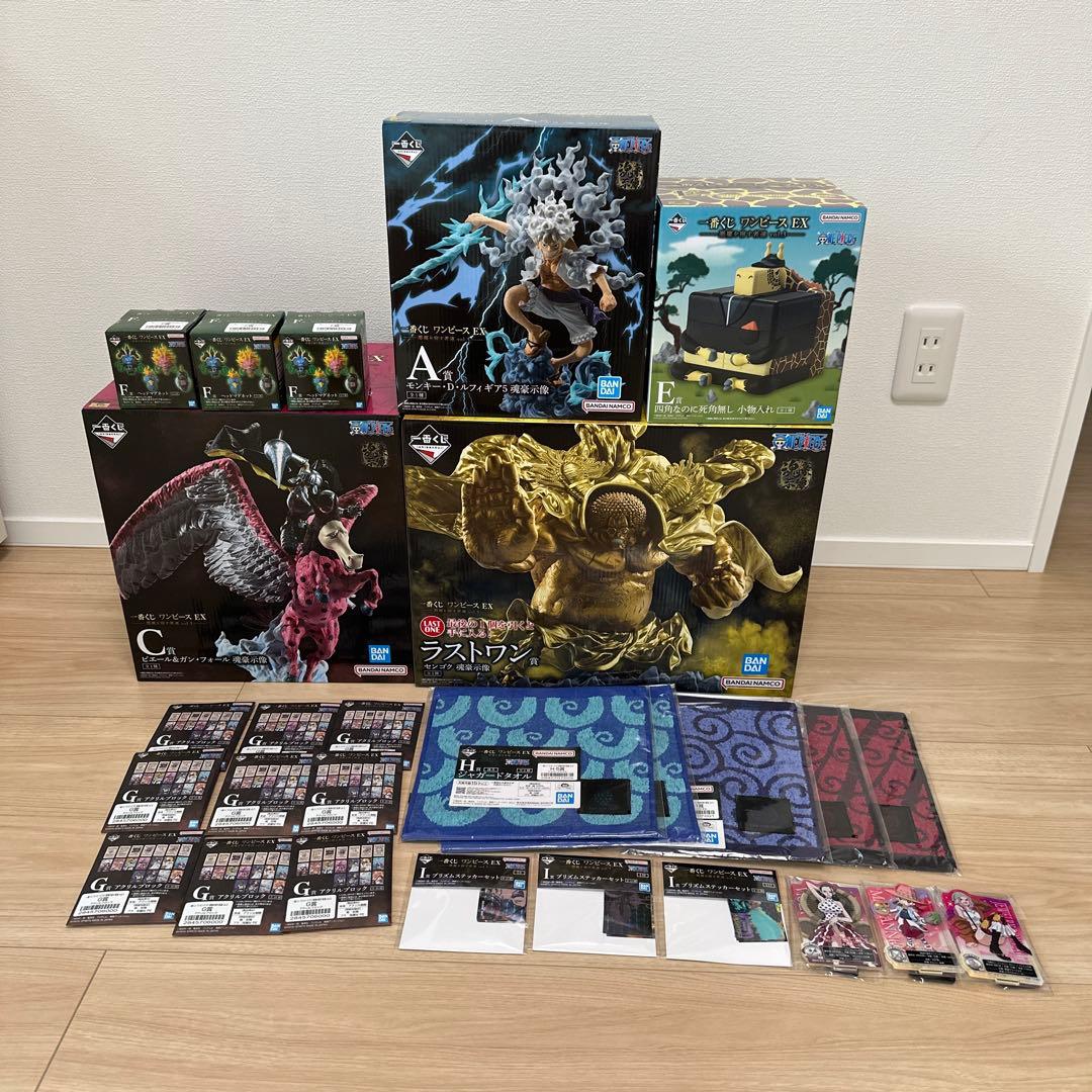 【未開封】一番くじワンピースEX A賞 C賞 E賞 F賞 ラストワン おまけ付き