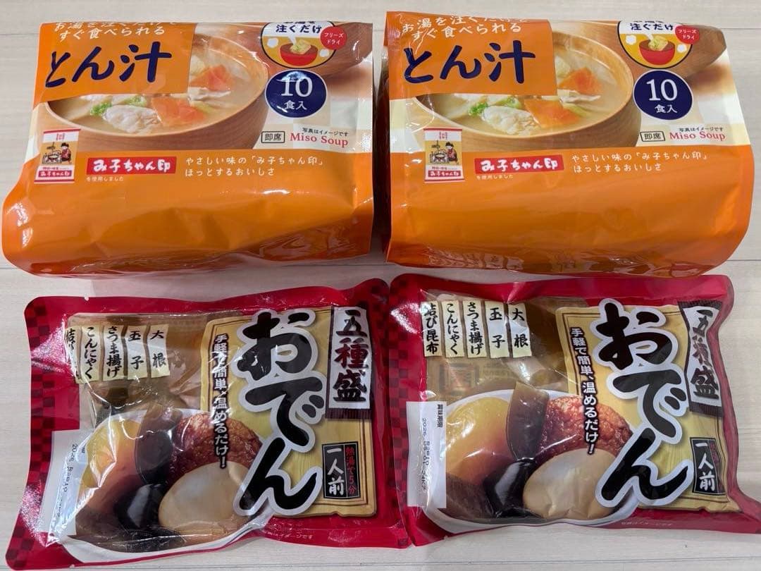 低温製法おいしいごはん　赤だし　長ねぎ　味噌汁　貼るカイロ　おでん　まとめ売り