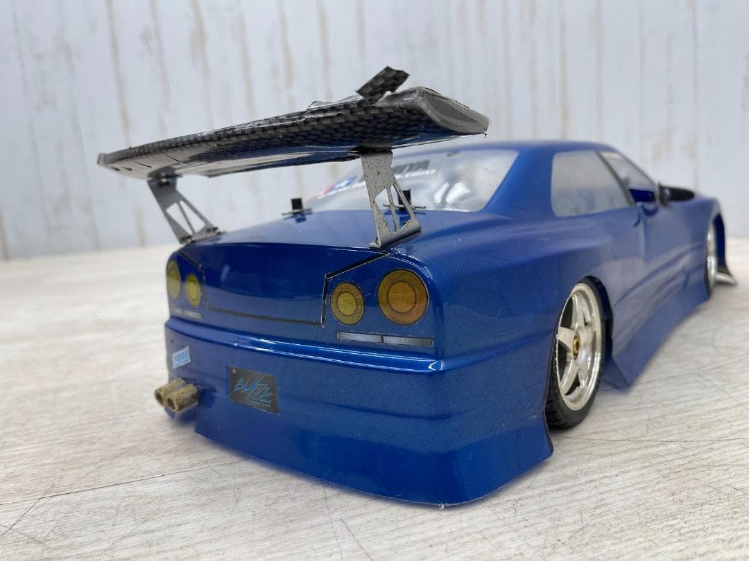 1/10 タミヤ エンジン ラジコンカー R34 GT-R TGS-Rシャーシ