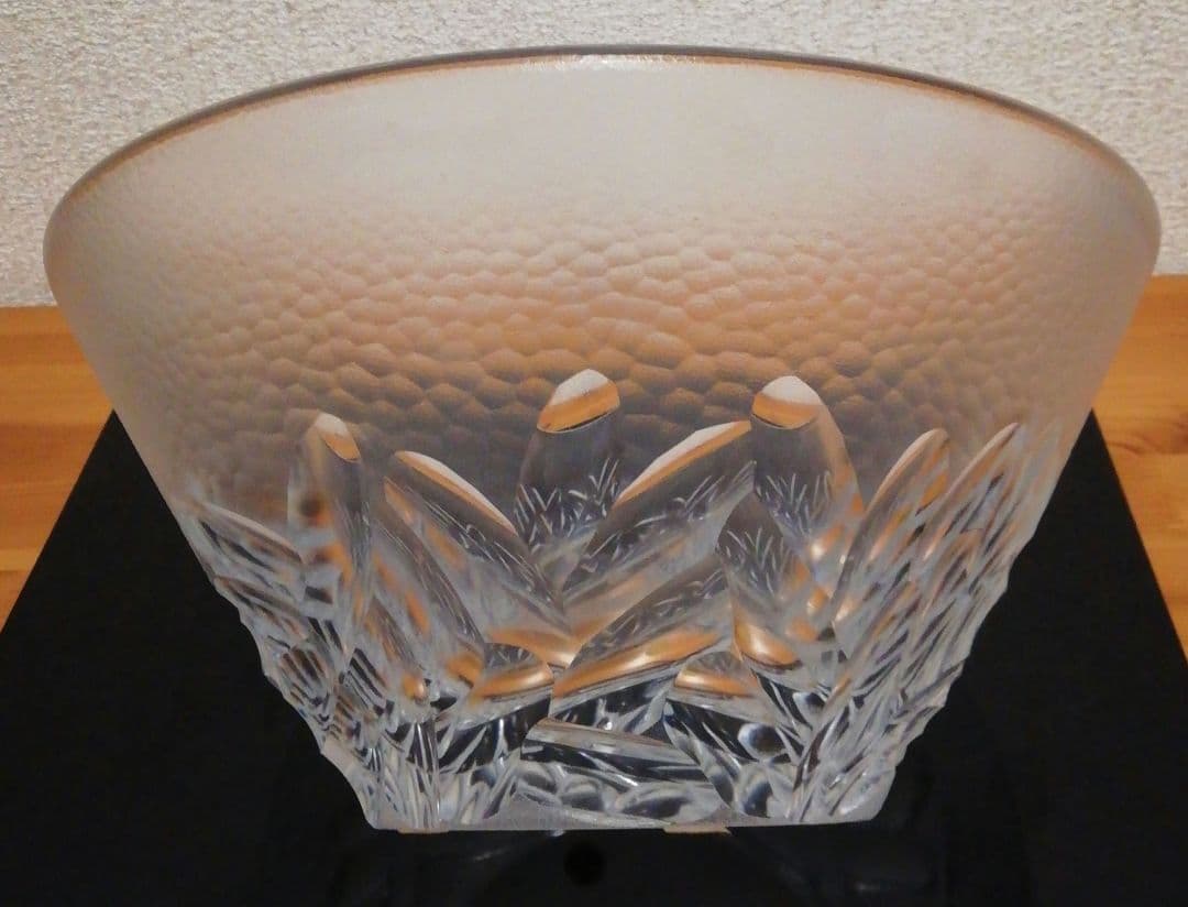 佐々文夫作　HOYA　クリスタル　ガラス　水指　共箱　茶道具