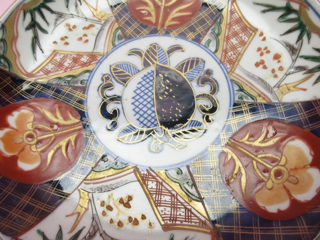 アンティーク古伊万里 中皿 桃紋 5枚 MOR 70627