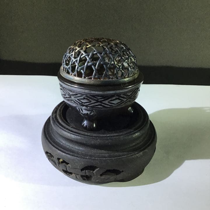 玉彫　三足　銀火屋　ミニ