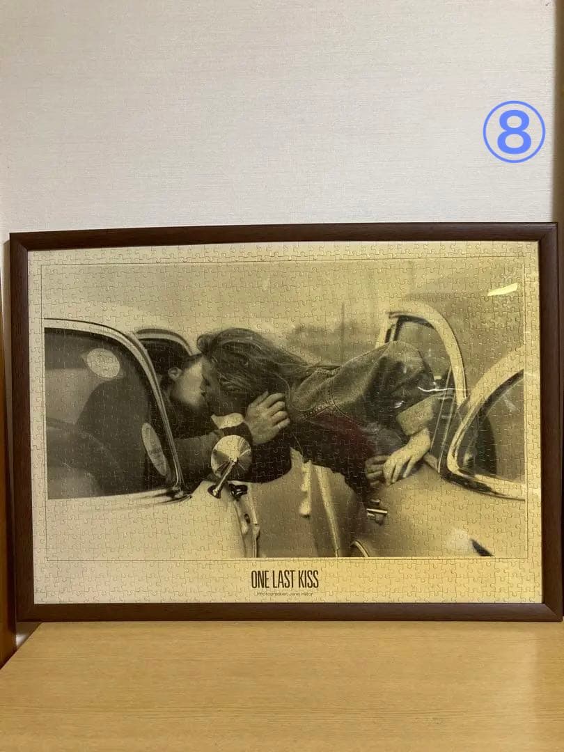 千P⑧ワンラストキス　ジグソーパズル55×76㎝写真Jane Hiltonセピア