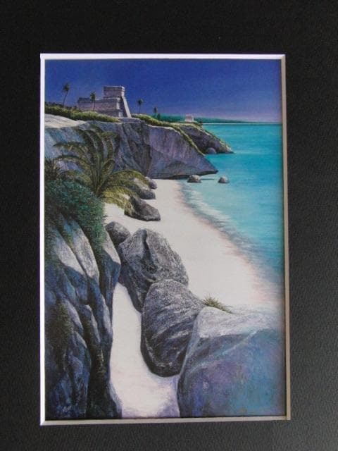 池田良則、トゥルム白昼、希少な画集より、新品高級額、額装付、状態良好