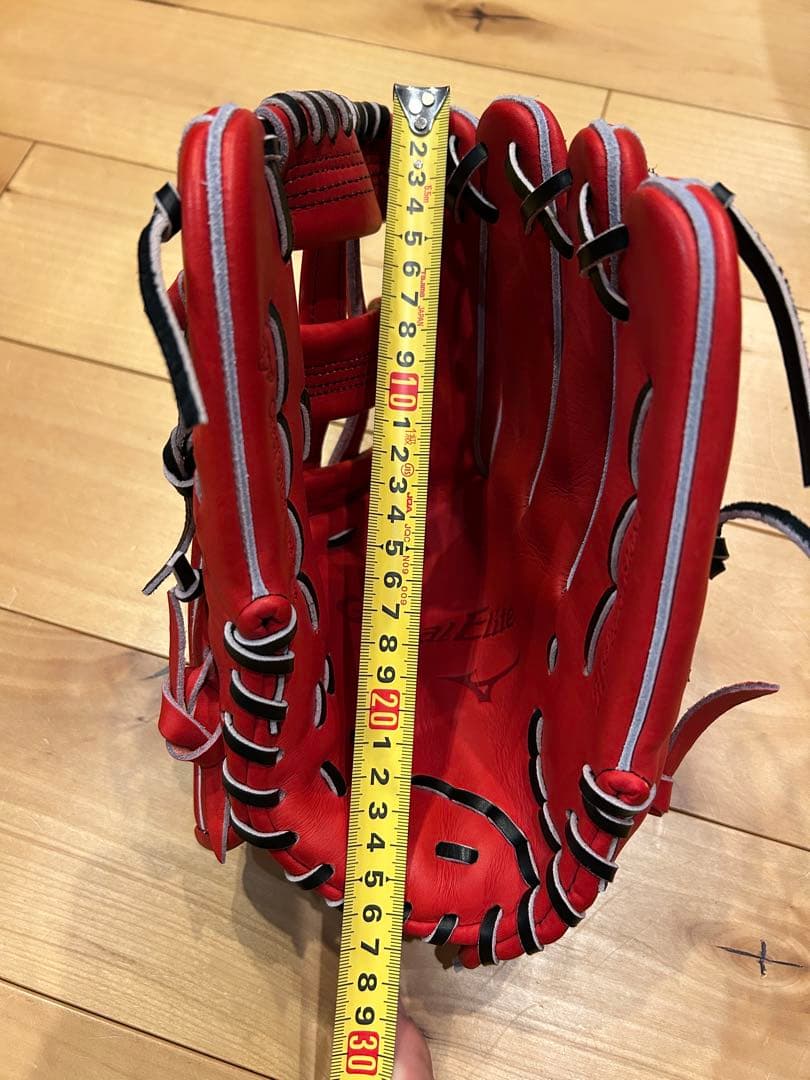 Global Elite 硬式グローブ レッド 収納袋付き