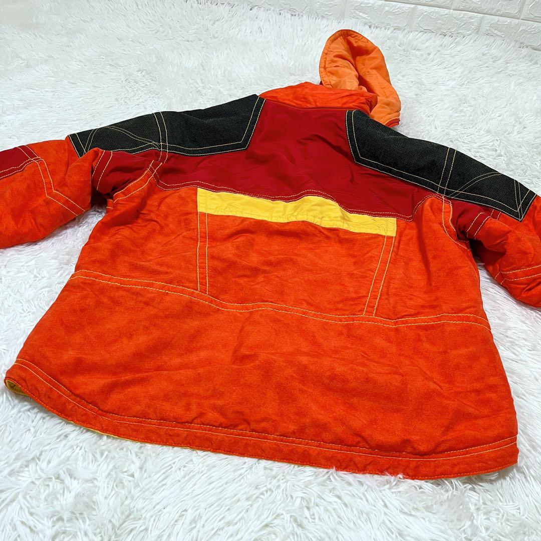 平成レトロ 90s DESCENTEスノーウェア上下 L オレンジ スキースノボ