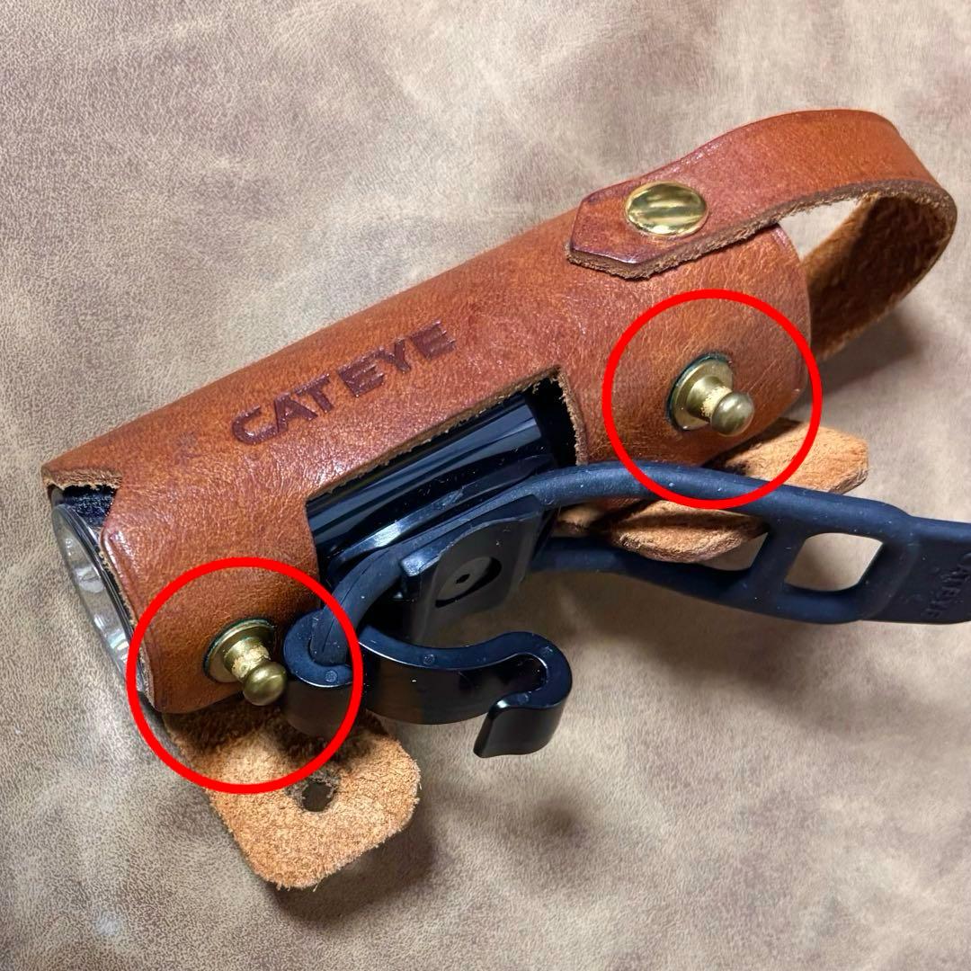 CAT EYE レザー自転車用フロントライト リアライト マワレライトセット