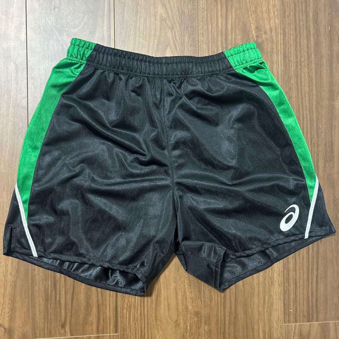 バレーボールパンツ ブラック/グリーン