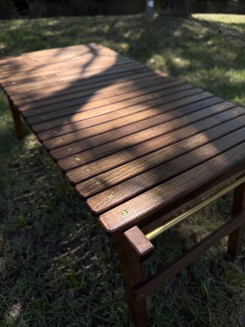 ウォールナット　アウトドア折りたたみテーブル