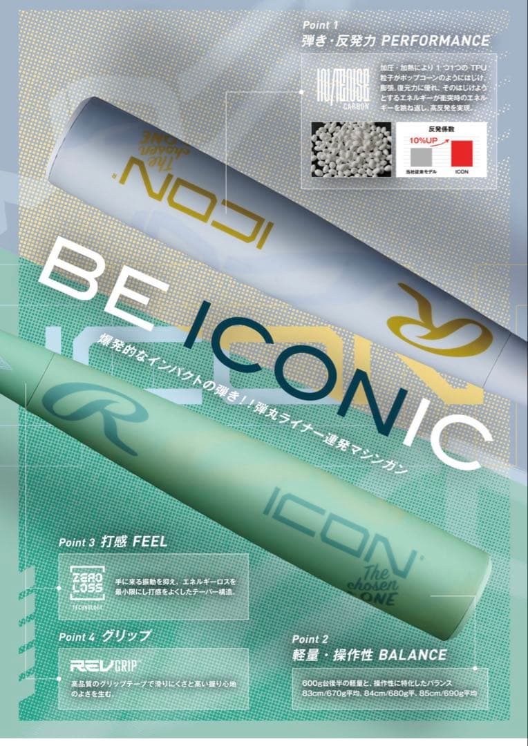 ローリングス　ICON 83㎝（670g平均）　ブラック