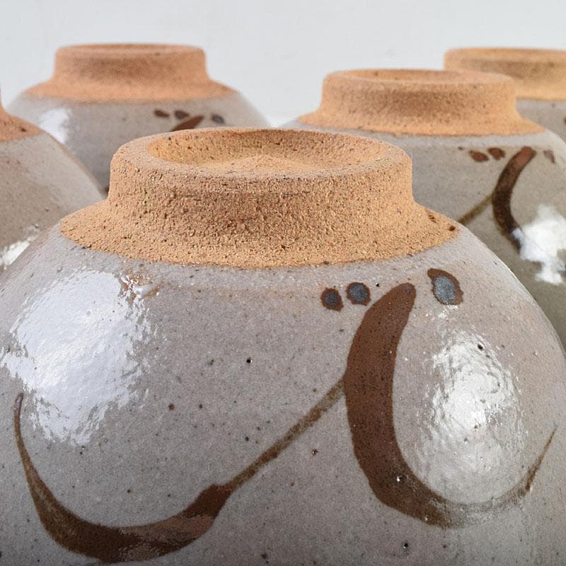 茶道具　武村利左衛門造　絵唐津　数茶碗　九客　共箱　M　R9203B