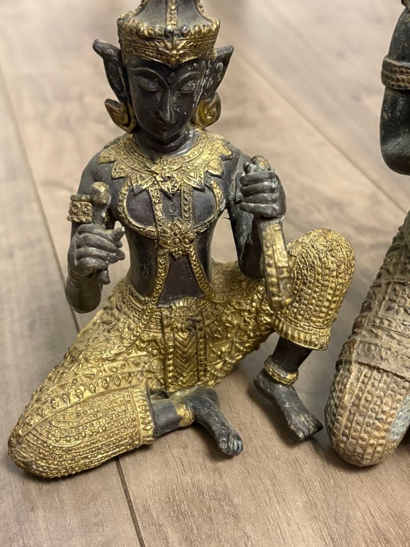 ブロンズ像 チベット密教 仏像美術 細密彫刻仏像 古銅製 金镶嵌