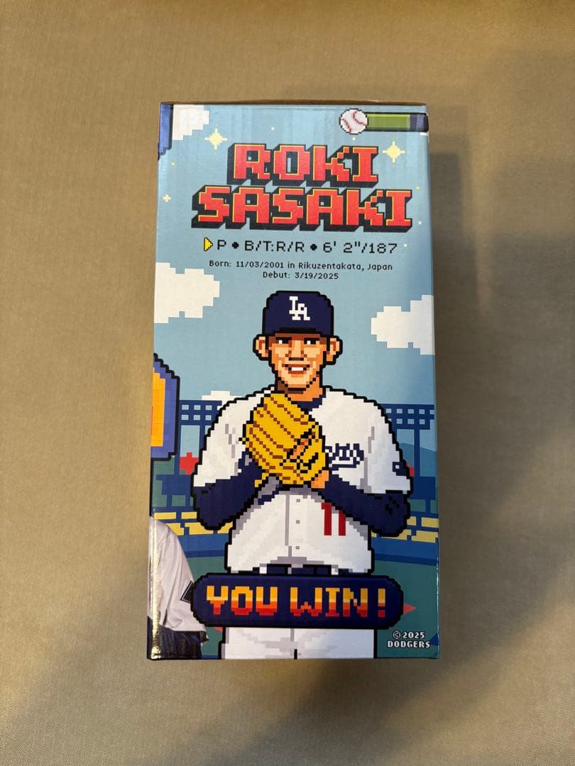 佐々木朗希　ボブルヘッド フィギュア Dodgers