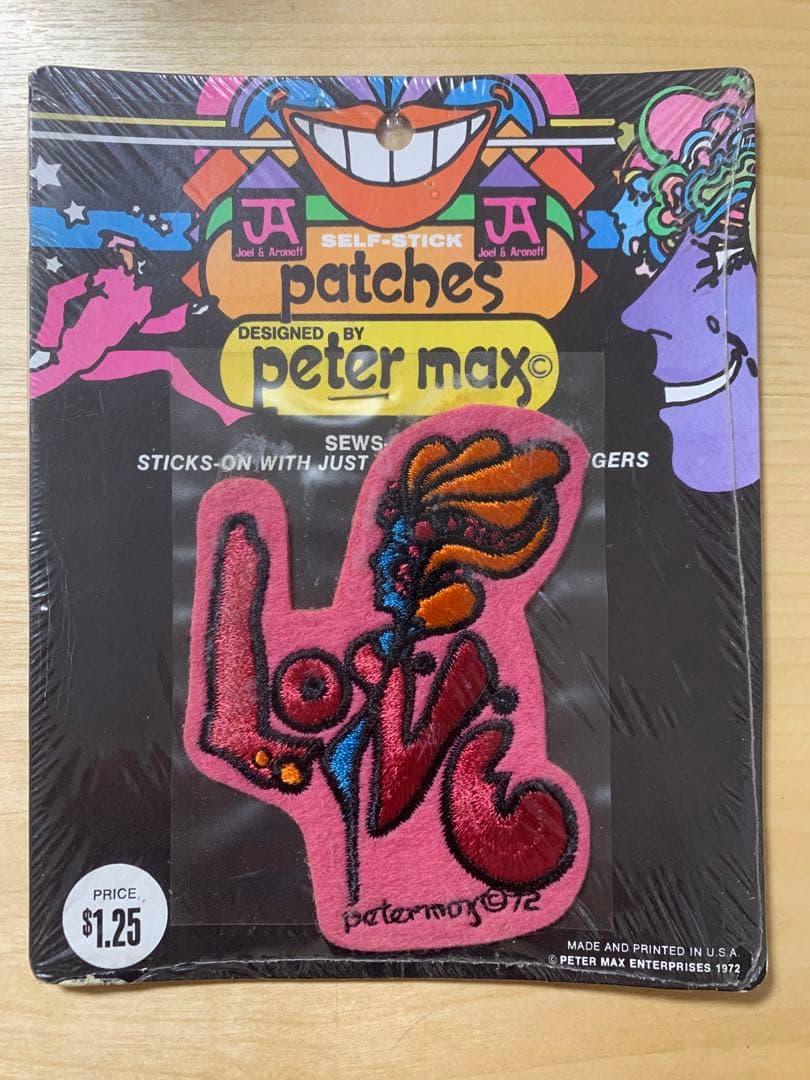 Peter Max ピーターマックス　LOVE ワッペン　USA製　ビンテージ