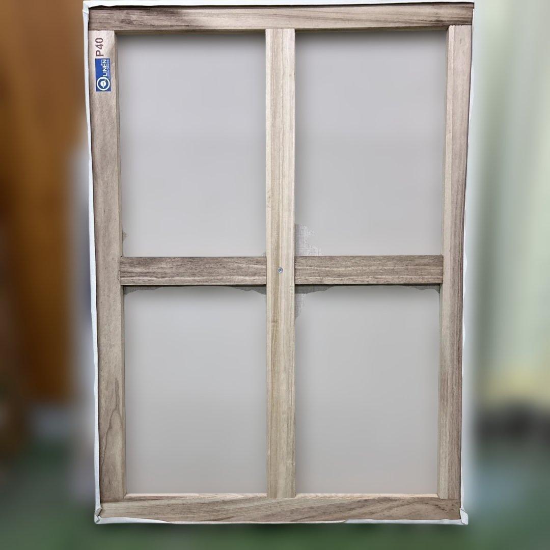 [新品]P40F30クレサン　キャンバスセット　リネン