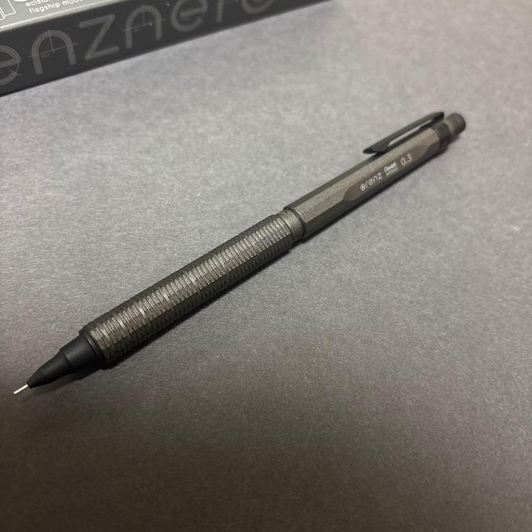 ぺんてる オレンズネロ 限定 ガンメタル 0.3mm