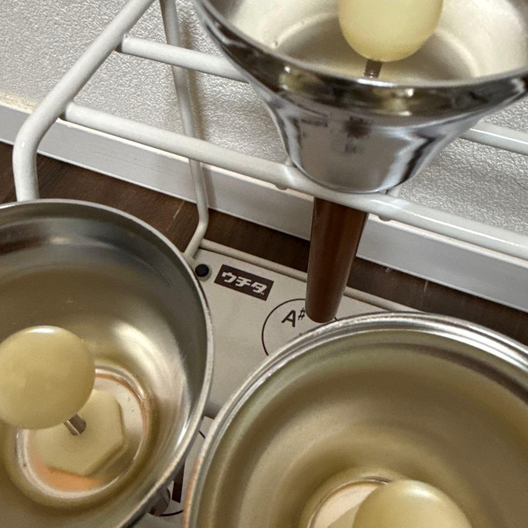 美品 UCHIDA ウチダ ミュージックベル 20音 スタンド付き ハンドベル